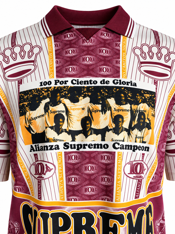 Supreme Por Ciento Soccer Jersey Burgundy — foto 2