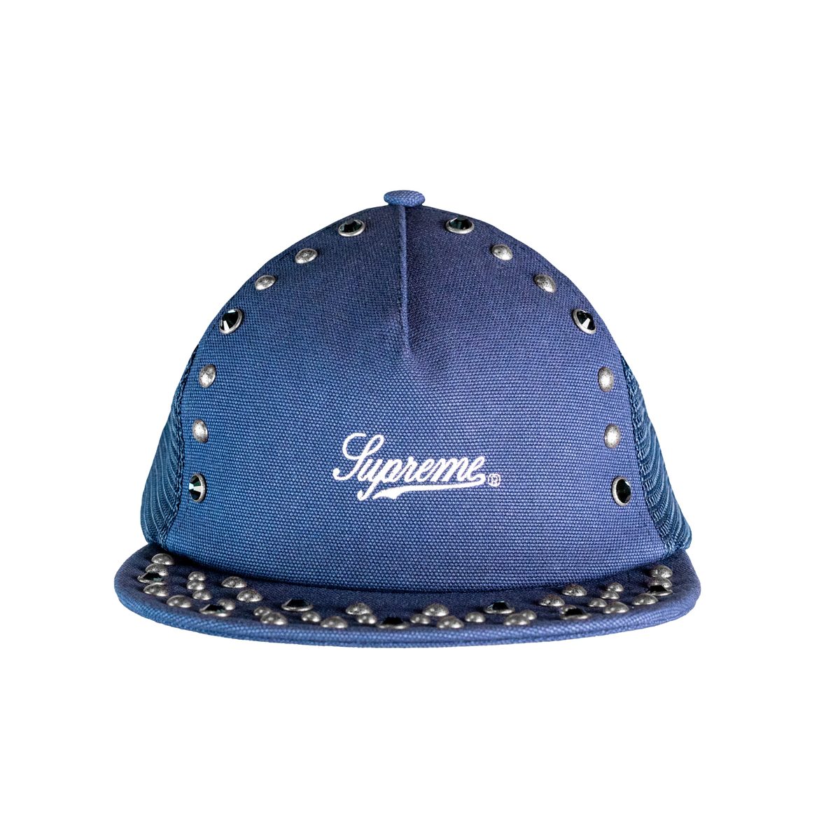 Supreme b.b. Simon Studded Mesh Back 5-Panel Navy (FW25)