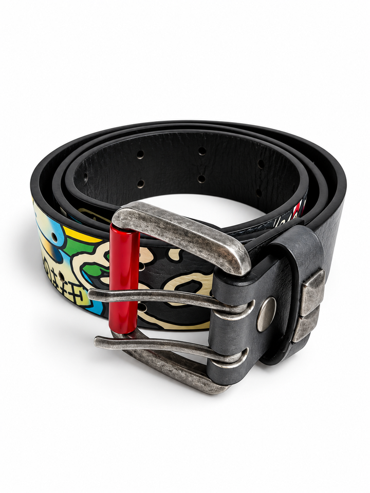 ED HARDY SKULL LEATHER BELT