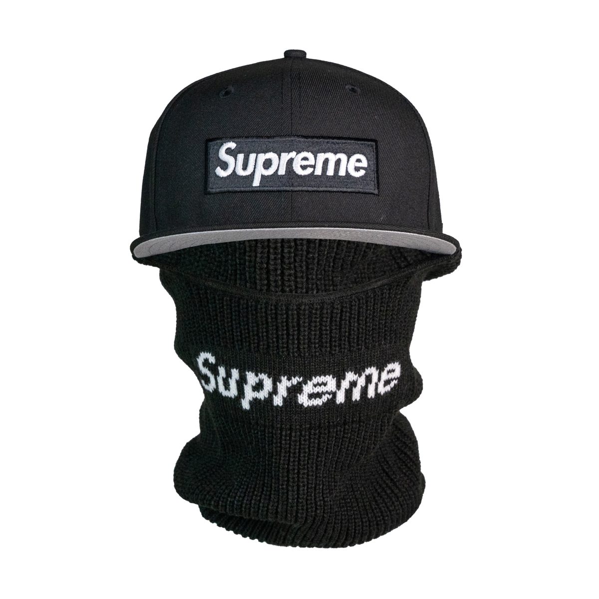 Supreme New Era Box Logo 59Fifty Balaclava Cap Black