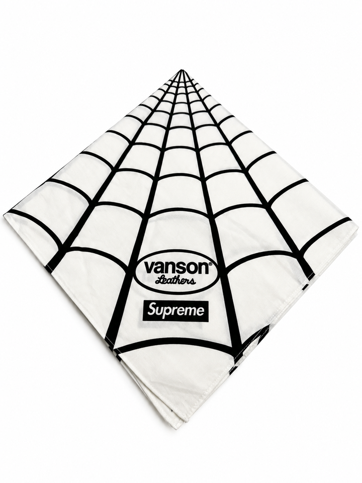 Supreme x Vanson Leathers Spider-Man Bandana White