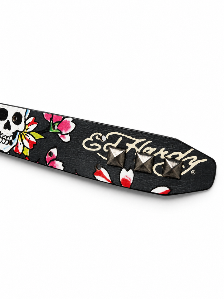 ED HARDY SKULL LEATHER BELT — foto 2