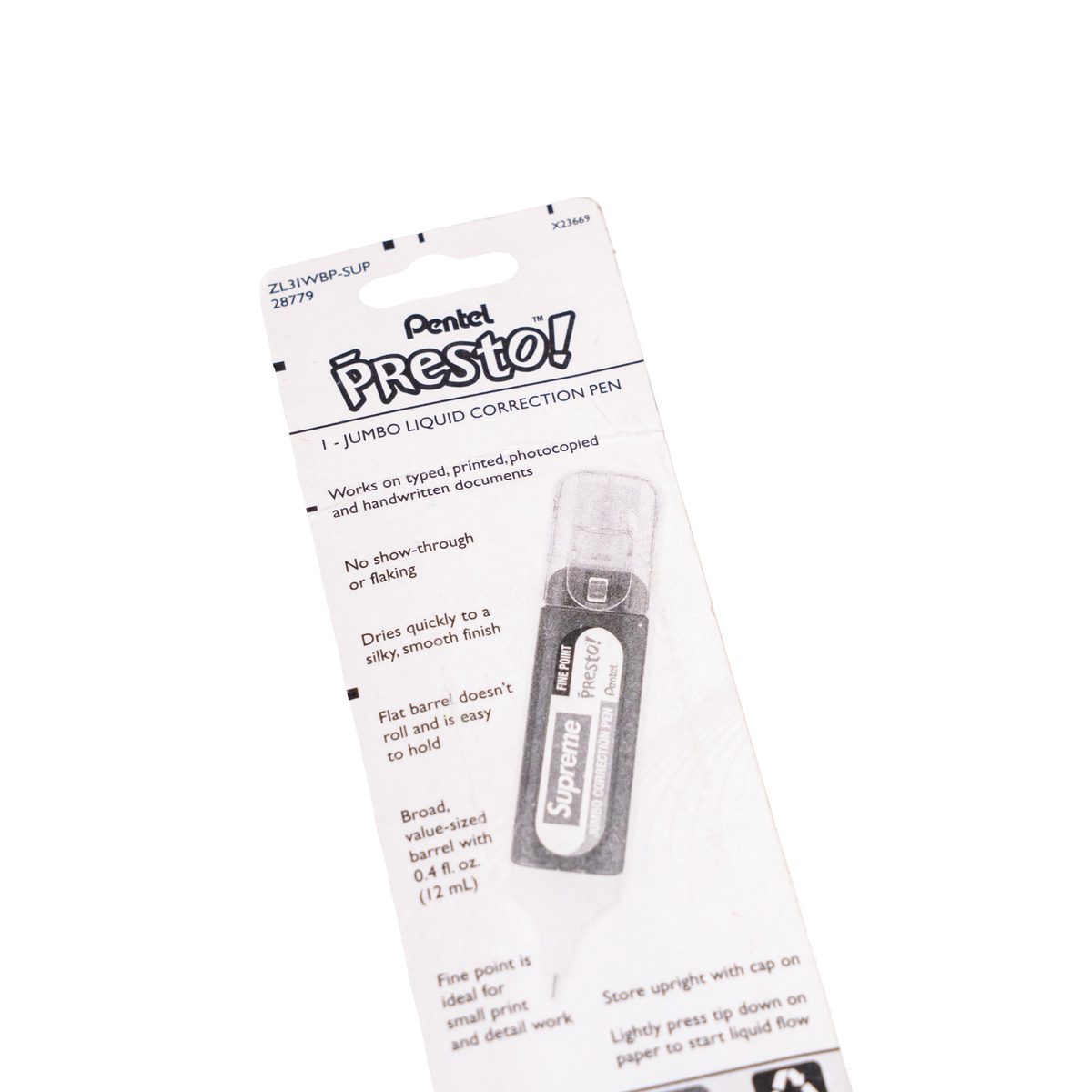 Supreme Pentel Presto Correction Pen