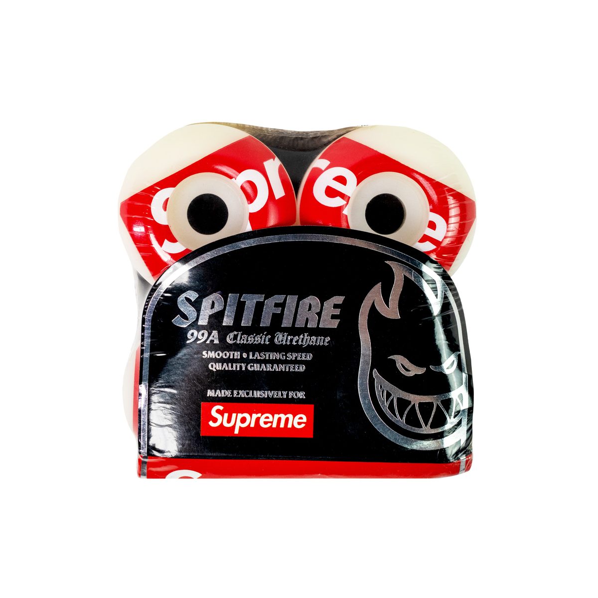 Supreme x SpitFire Shop Logo Wheels White