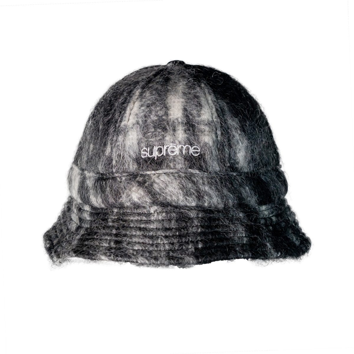 Supreme Mohair Plaid Bell Hat Negro