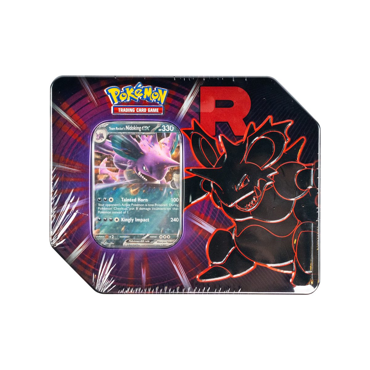 Pokémon TCG Team Rocket Tin Nidoking Ex