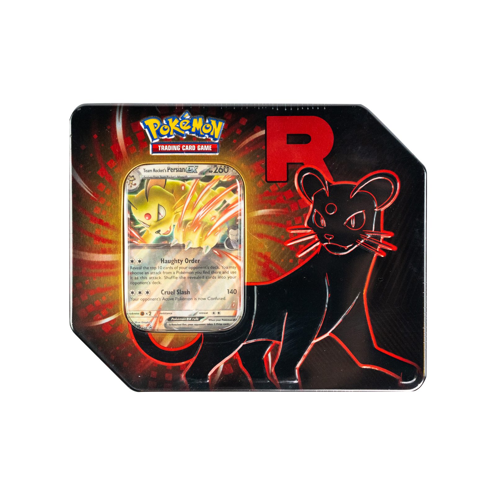 Pokémon TCG Team Rocket Tin Persian Ex