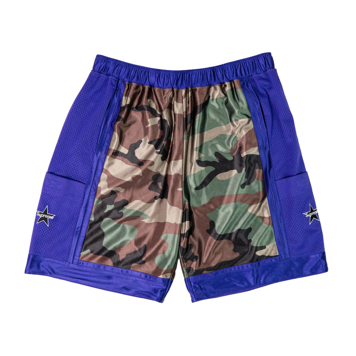 Supreme Side Pocket Basketball Shorts Woodland Camo
