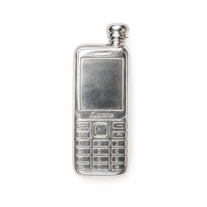 Supreme Burner Phone Pewter Flask Silver