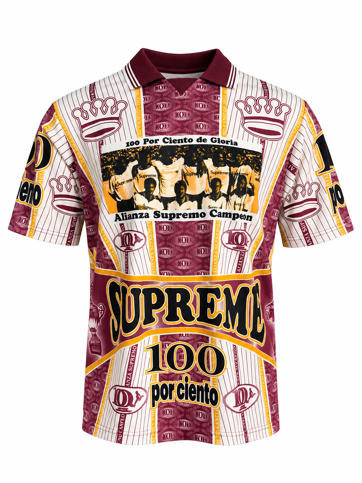 Supreme Por Ciento Soccer Jersey Burgundy