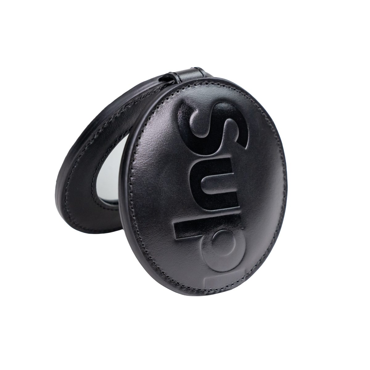Supreme Leather Pocket Mirror Black