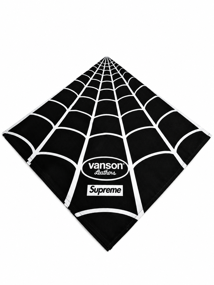 Supreme x Vanson Leathers Spider-Man Bandana Black
