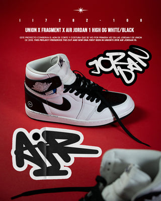 Union x Fragment x Air Jordan 1 High OG White/Black: la fusión definitiva de tres leyendas