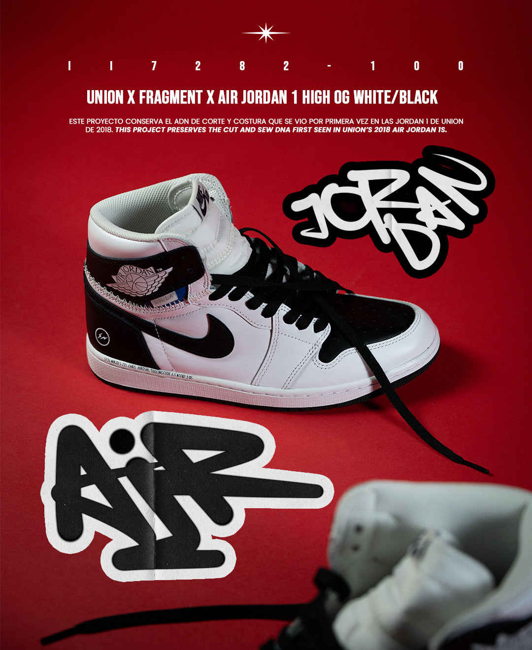 Union x Fragment x Air Jordan 1 High OG White/Black: la fusión definitiva de tres leyendas
