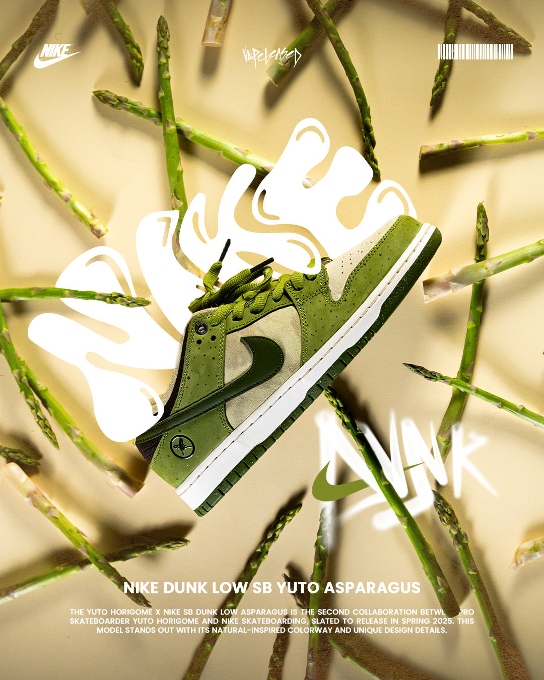 Yuto Horigome x Nike SB Dunk Low 'Asparagus': La Fusión Perfecta entre Skate y Naturaleza