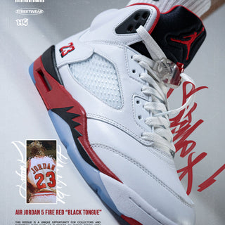 El Regreso de una Leyenda: Air Jordan 5 “Fire Red” con Lengüeta Negra (2025)
