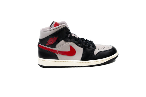 Jordan 1 Mid Black College Grey Gym Red