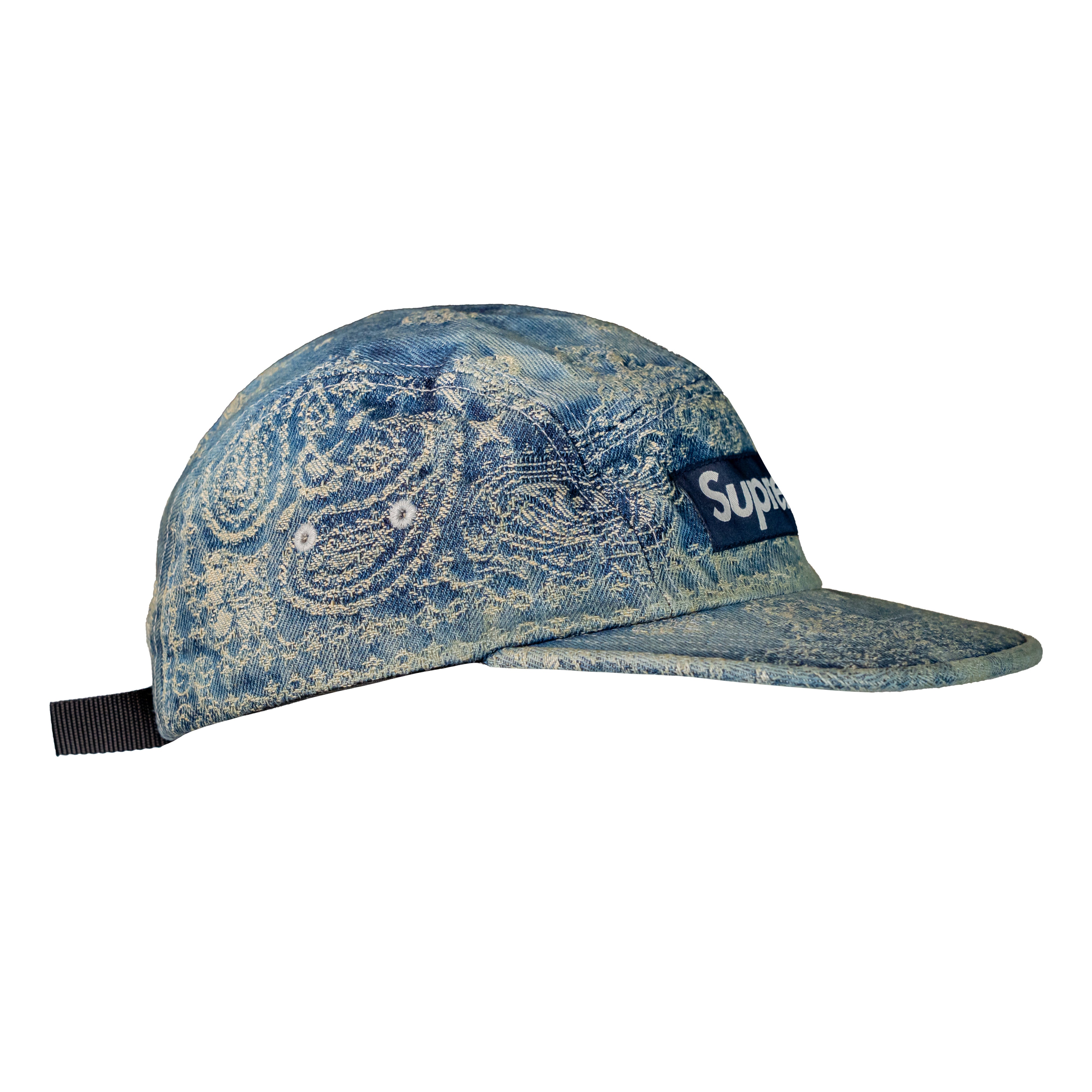 Supreme Bandana Jacquard Denim Camp Cap Azul