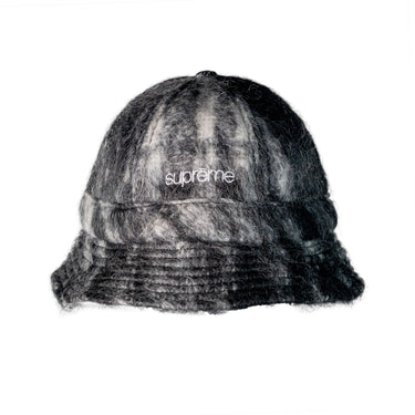 Supreme Mohair Plaid Bell Hat Negro