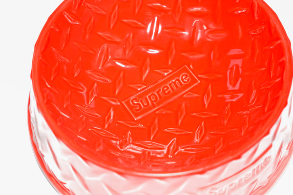 Supreme Diamond Plate Dog Bowl