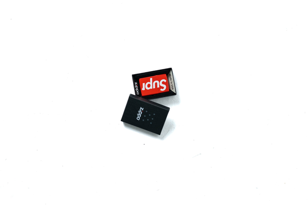 Supreme Logo Zippo Red