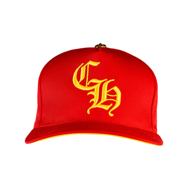 Chrome Hearts CH Silver Button Hat Red/Yellow