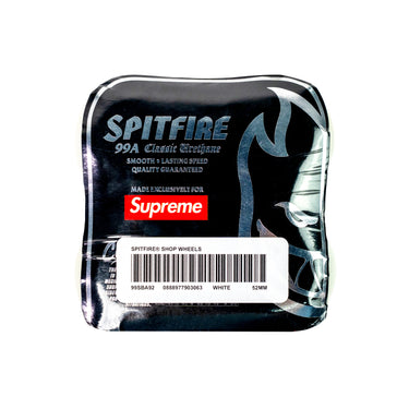 Supreme x SpitFire Shop Logo Wheels White