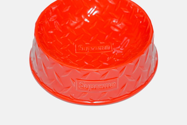 Supreme Diamond Plate Dog Bowl