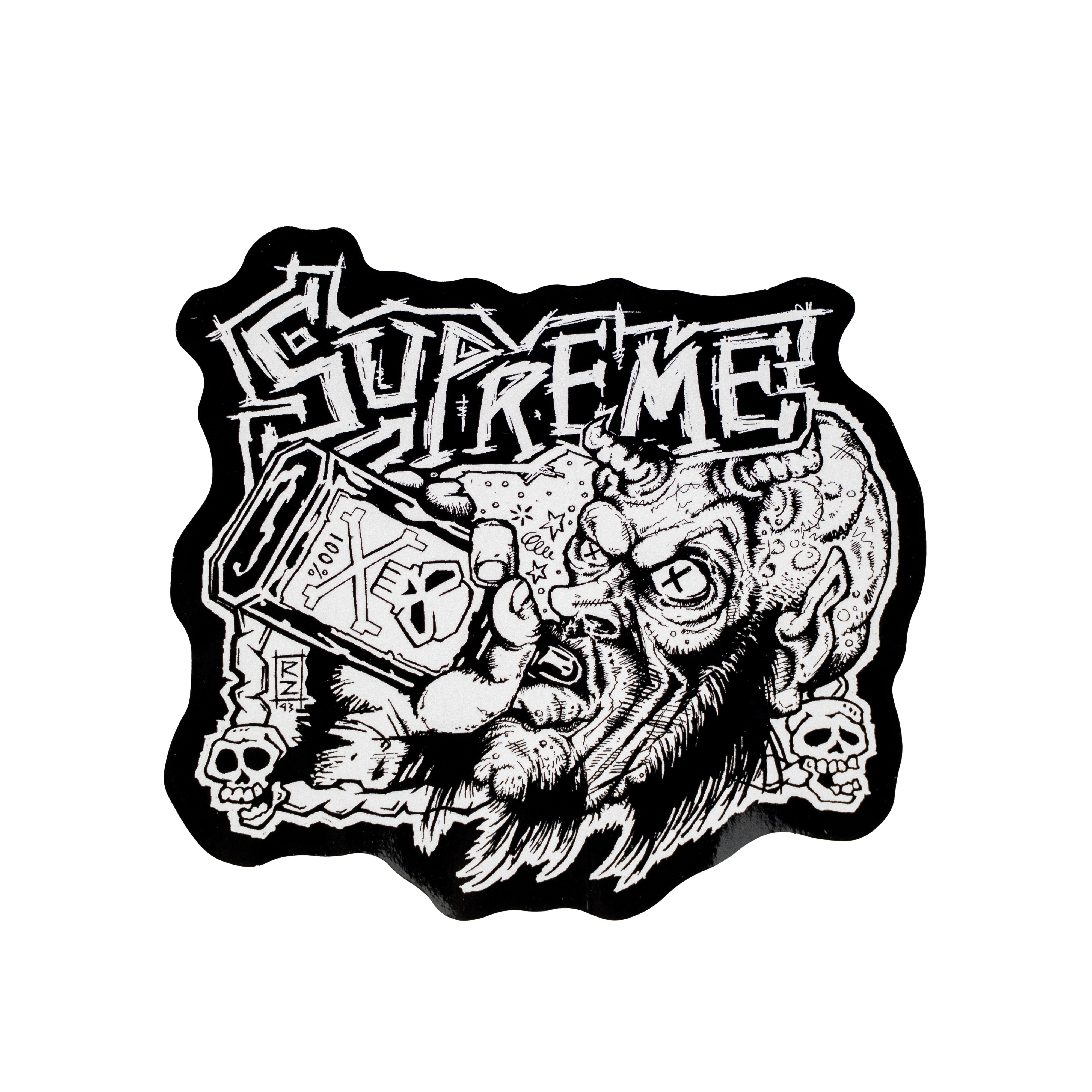 Supreme FW25 Rob Zombie Blowout Black and White Sticker
