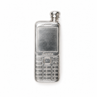 Supreme Burner Phone Pewter Flask Silver
