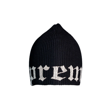 Supreme Old English Printed Beanie Black