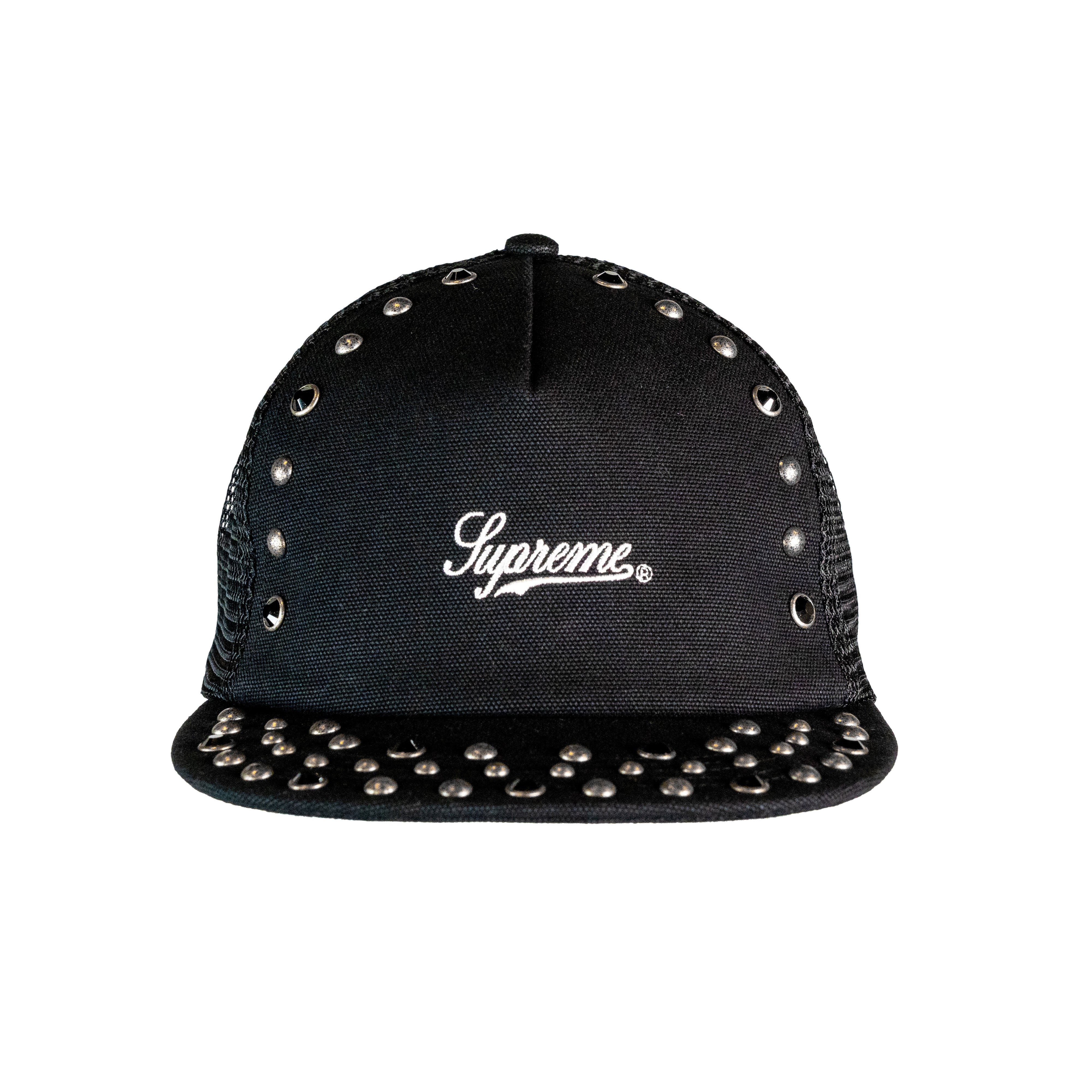 Supreme b.b. Simon Studded Mesh Back 5-Panel Black (FW25)