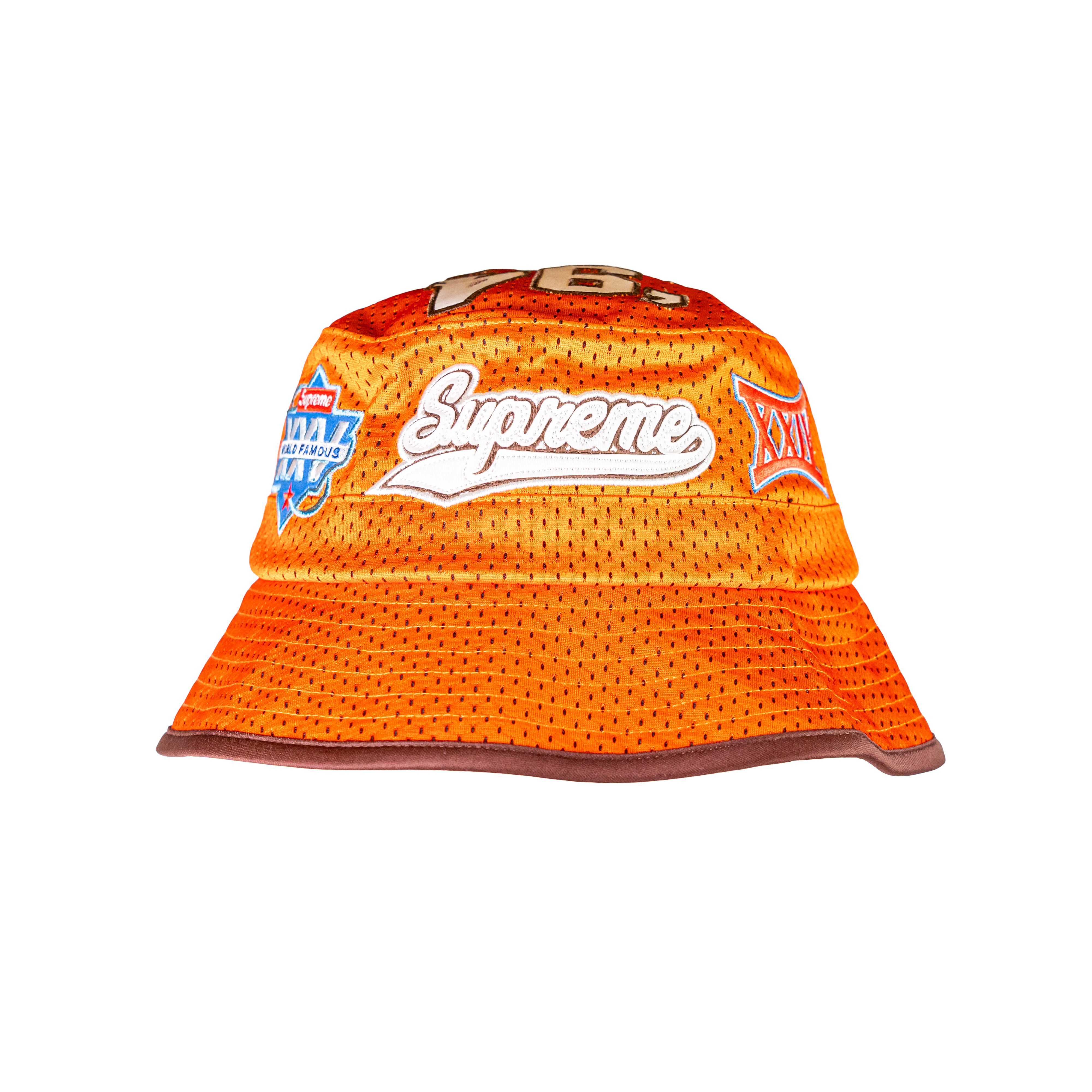 SUPREME X CHAMPION MESH CRUSHER BUCKET HAT SS24 SIZE S/M