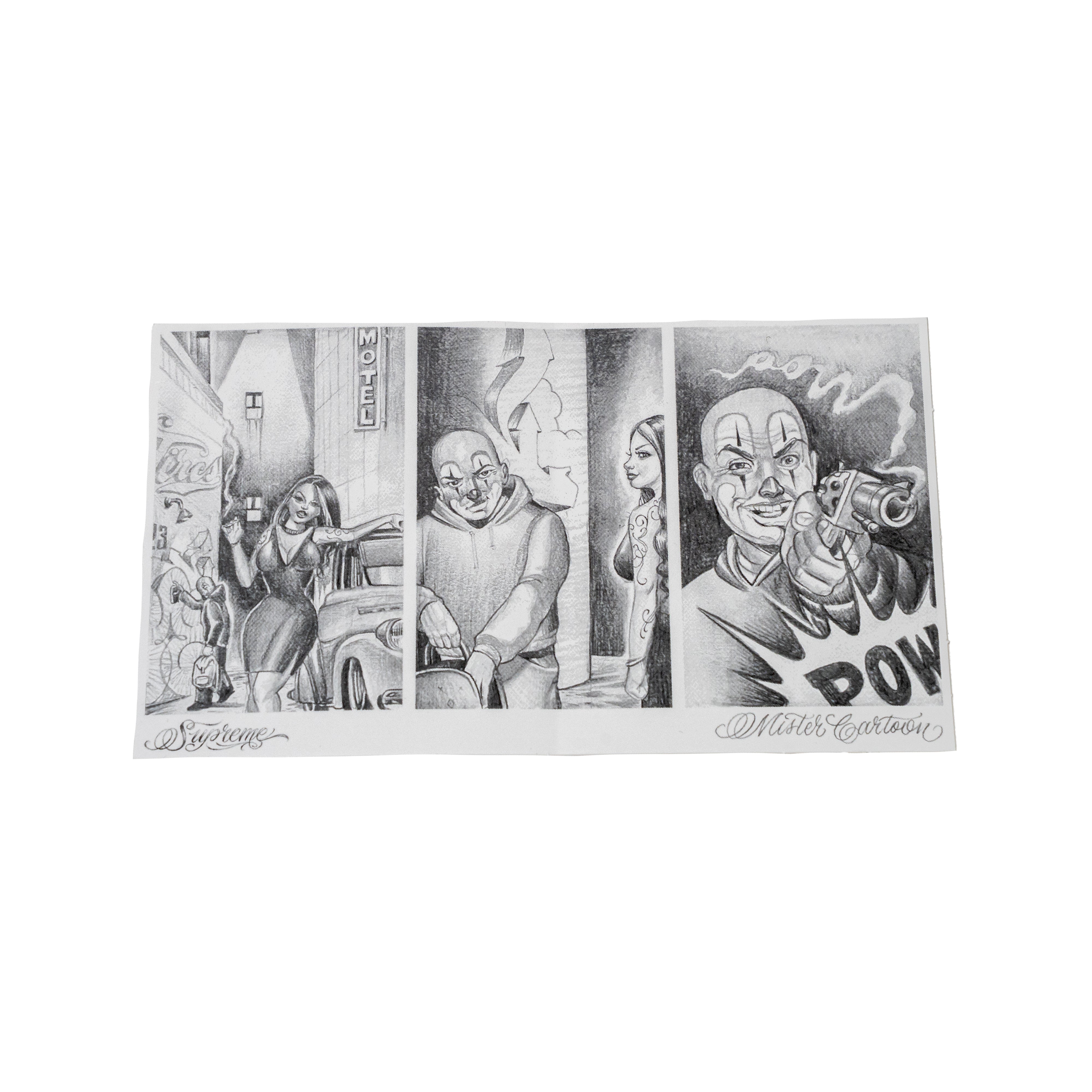 Supreme Pow Mister Cartoon Sticker