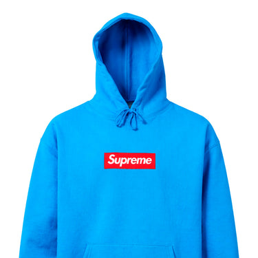 Supreme Box Logo Hooded Sweatshirt (FW25) Cyan
