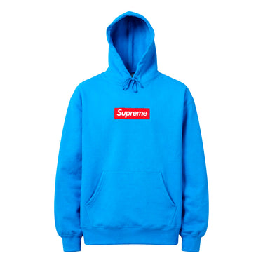 Supreme Box Logo Hooded Sweatshirt (FW25) Cyan