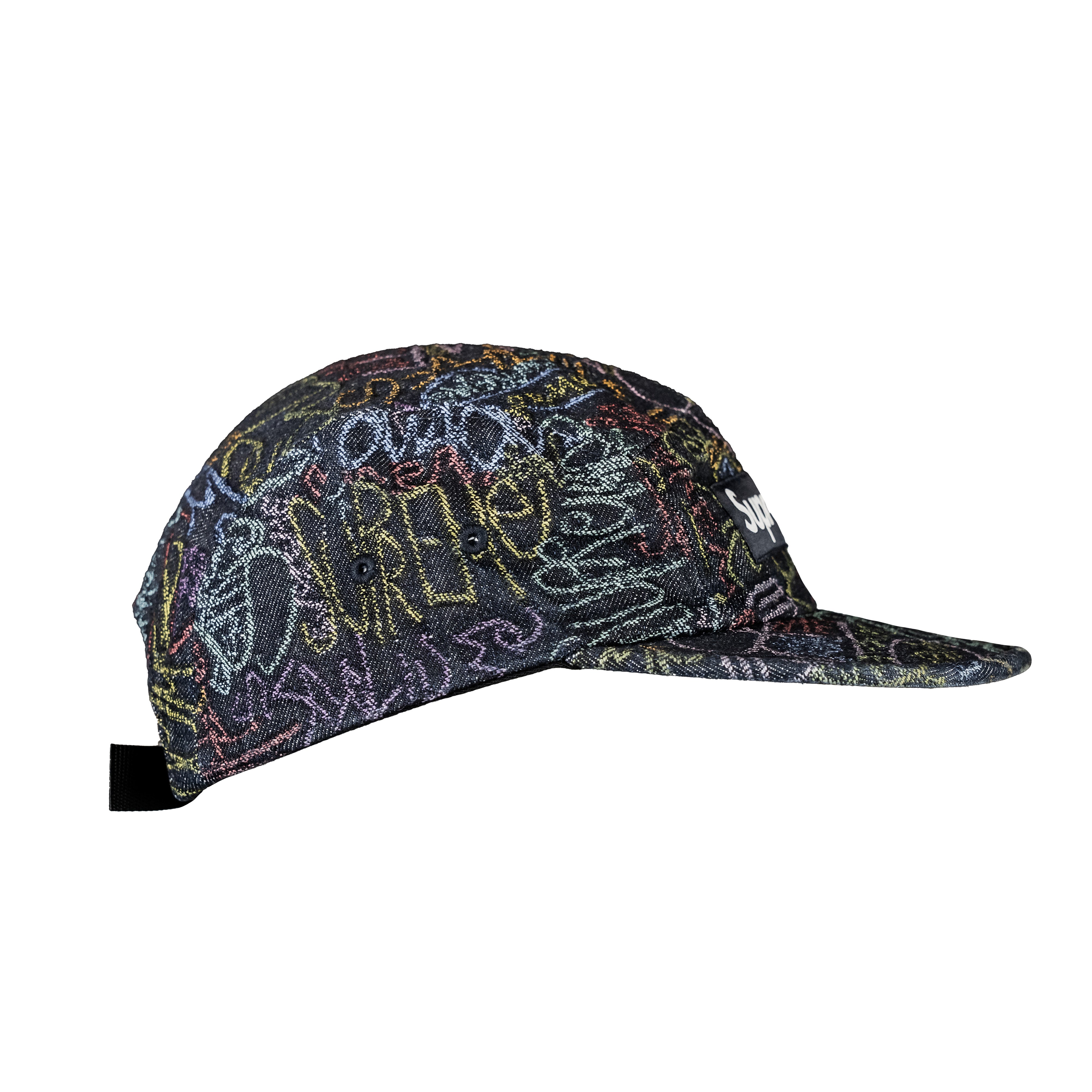 Supreme Handwriting Denim Camp Cap Indigo